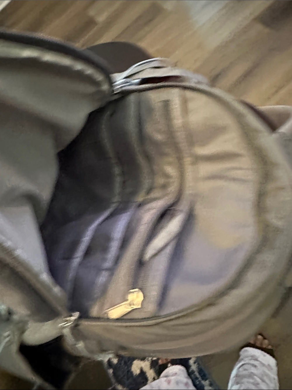 The North Face Gray Backpack with Light Blue Bungee Flexvent - Picture 11 of 17